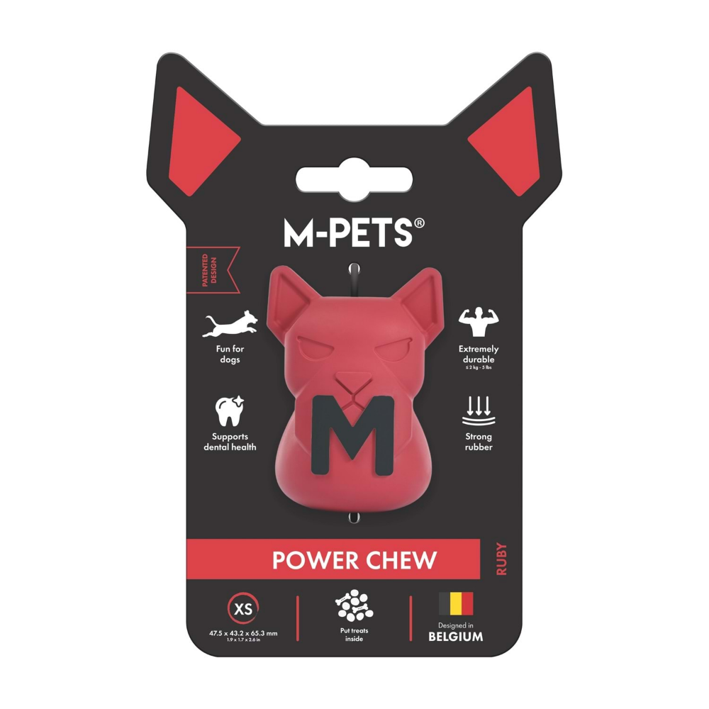 M-Pets Power Chew Kauçuk Köpek Ödül Oyuncağı Ruby (XS)