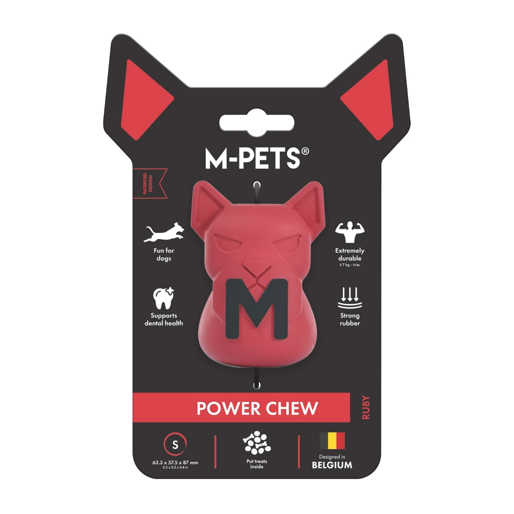 M-Pets Power Chew Kauçuk Köpek Ödül Oyuncağı Ruby (S)
