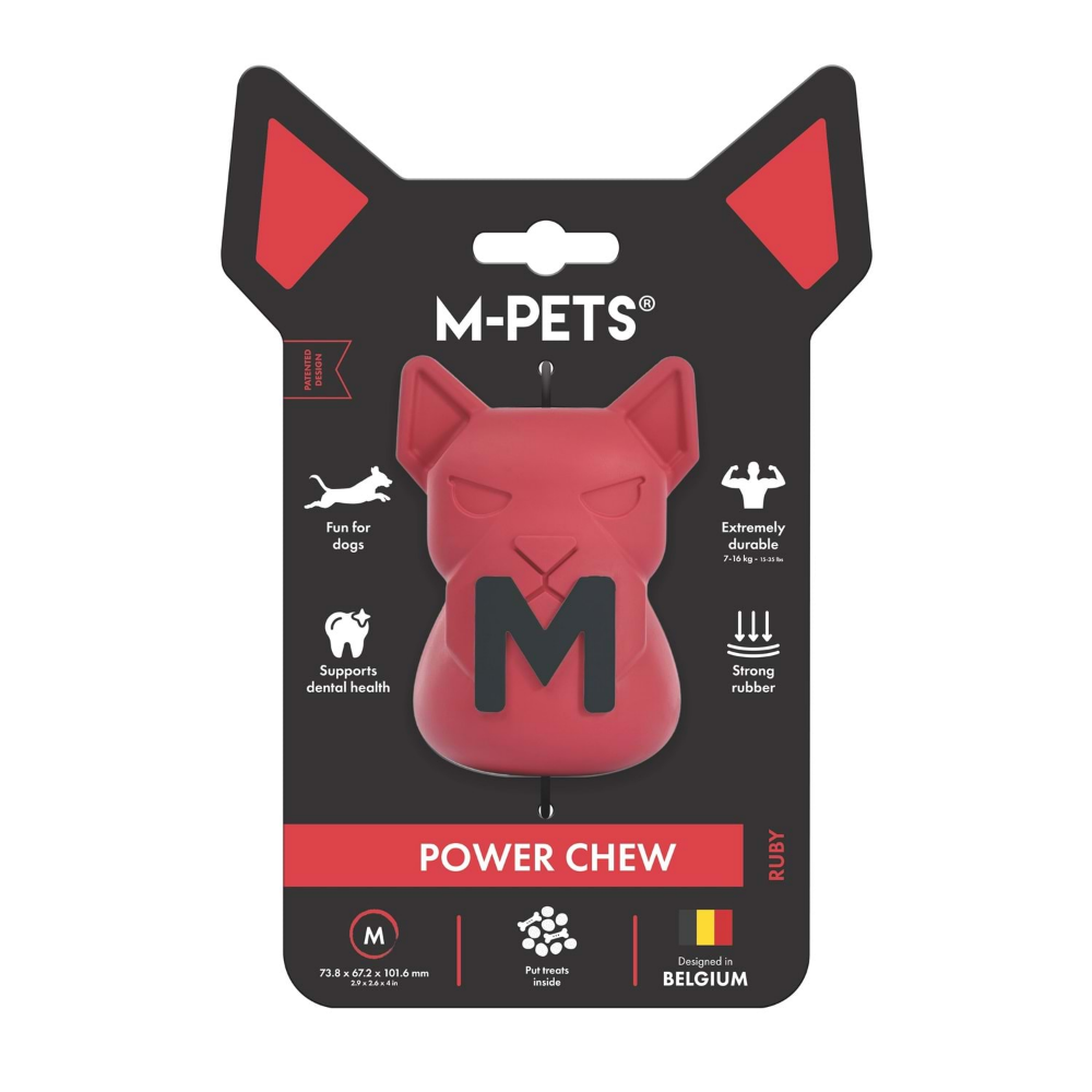 M-Pets Power Chew Kauçuk Köpek Ödül Oyuncağı Ruby (M)