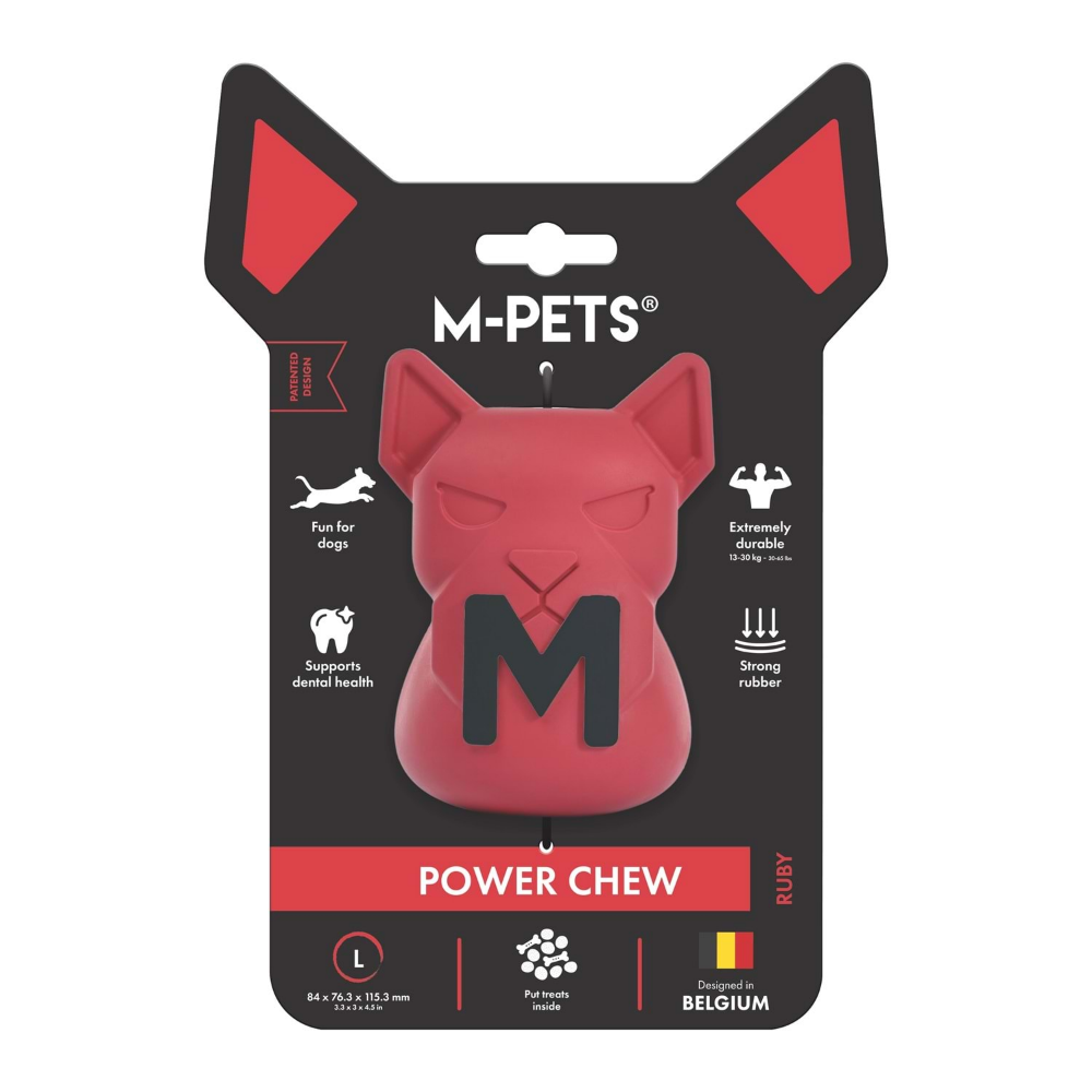 M-Pets Power Chew Kauçuk Köpek Ödül Oyuncağı Ruby (L)