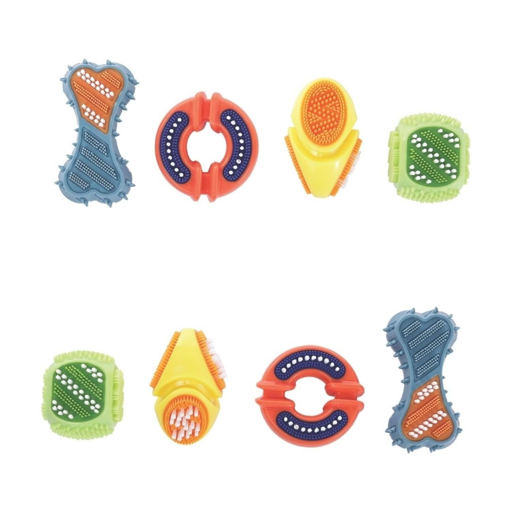 M-Pets Dental Squeaky Cube Diş Fırçalı Köpek Oyuncağı