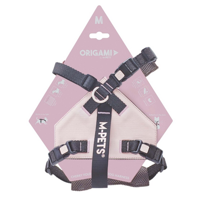M-Pets Orıgamı Reflektörlü Sırt Tasması Pink (M)