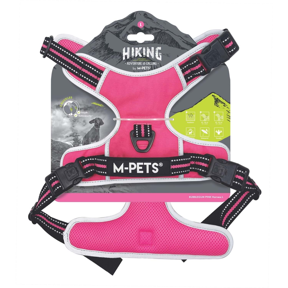 M-Pets Hıkıng Reflektörlü Soft Sırt Tasması Pınk (L)