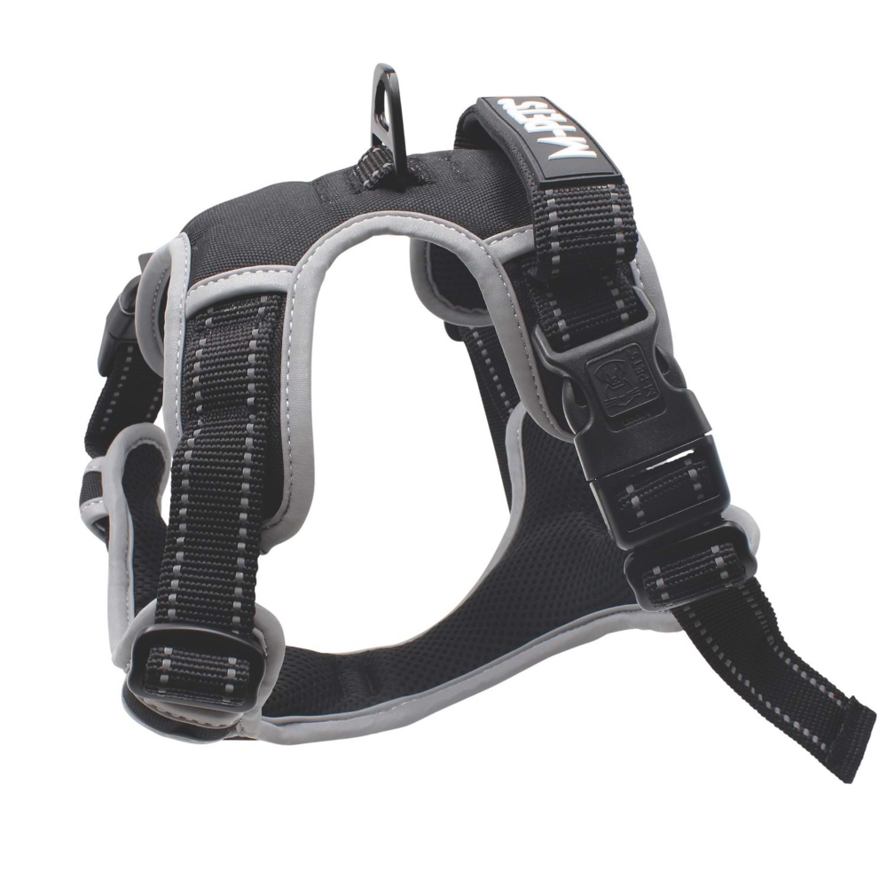 M-Pets Hıkıng Reflektörlü Soft Sırt Tasması Black (M)