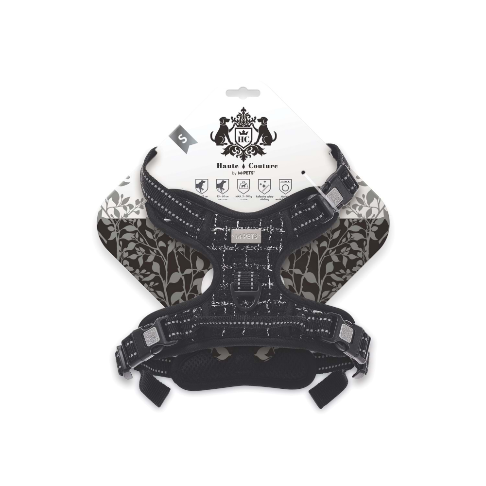 M-Pets Haute Couture Köpek Göğüs Tasması Black (S)
