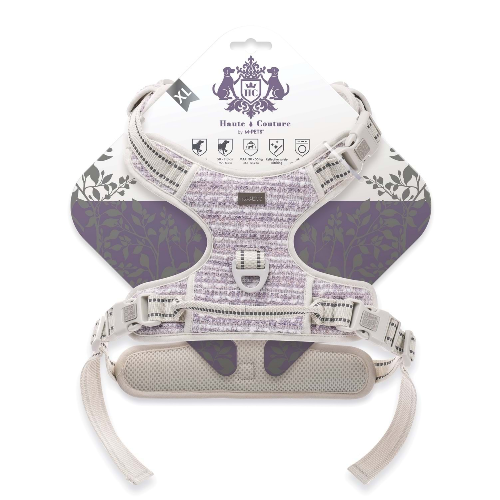 M-Pets Haute Couture Köpek Göğüs Tasması Purple (XL)