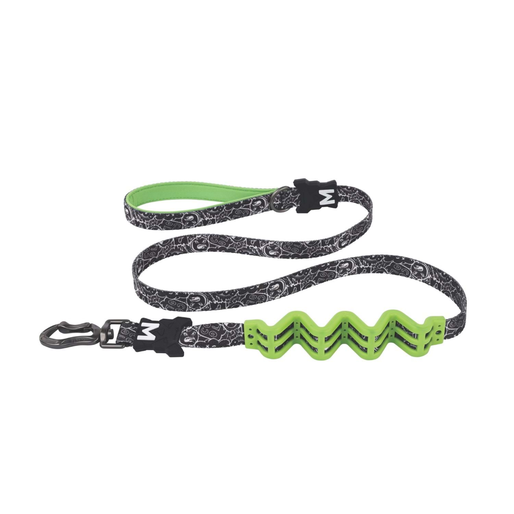 M-Pets Urban Style Freestyle Black/White Şok Emici Gezdirme Tasma (M)