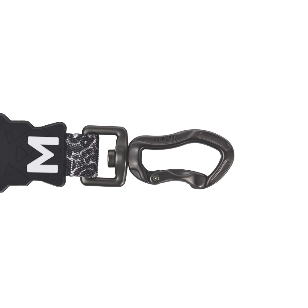 M-Pets Urban Style Freestyle Black/White Şok Emici Gezdirme Tasma (M)