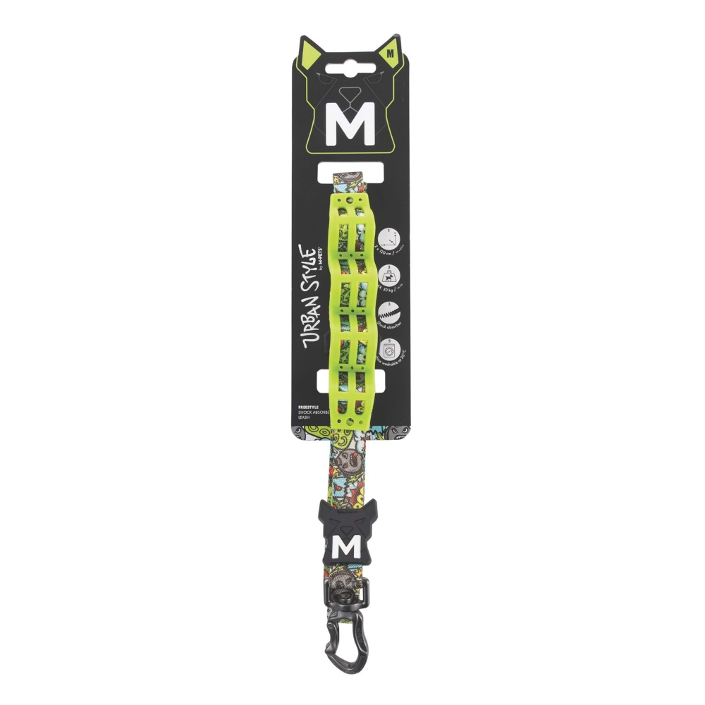 M-Pets Urban Style Freestyle Multicolor Şok Emici Gezdirme Tasma (M)