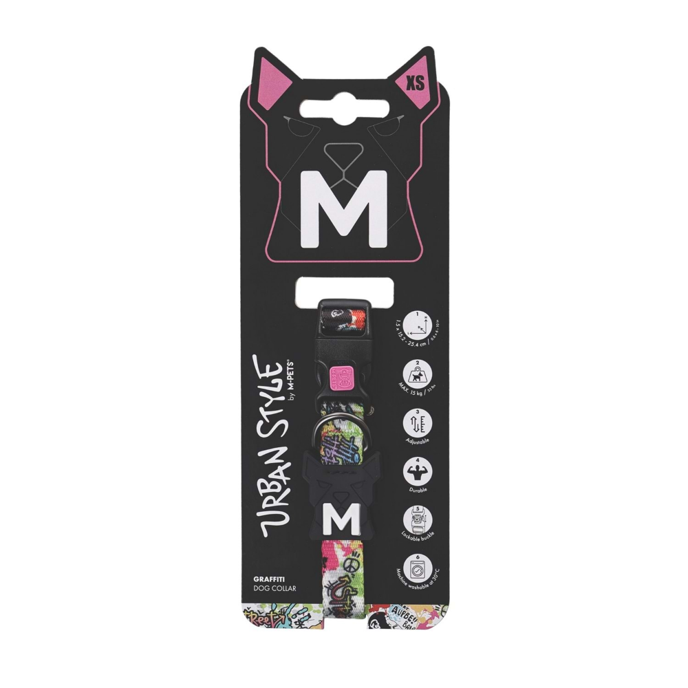 M-Pets Urban Style Graffiti Boyun Tasması (XS)