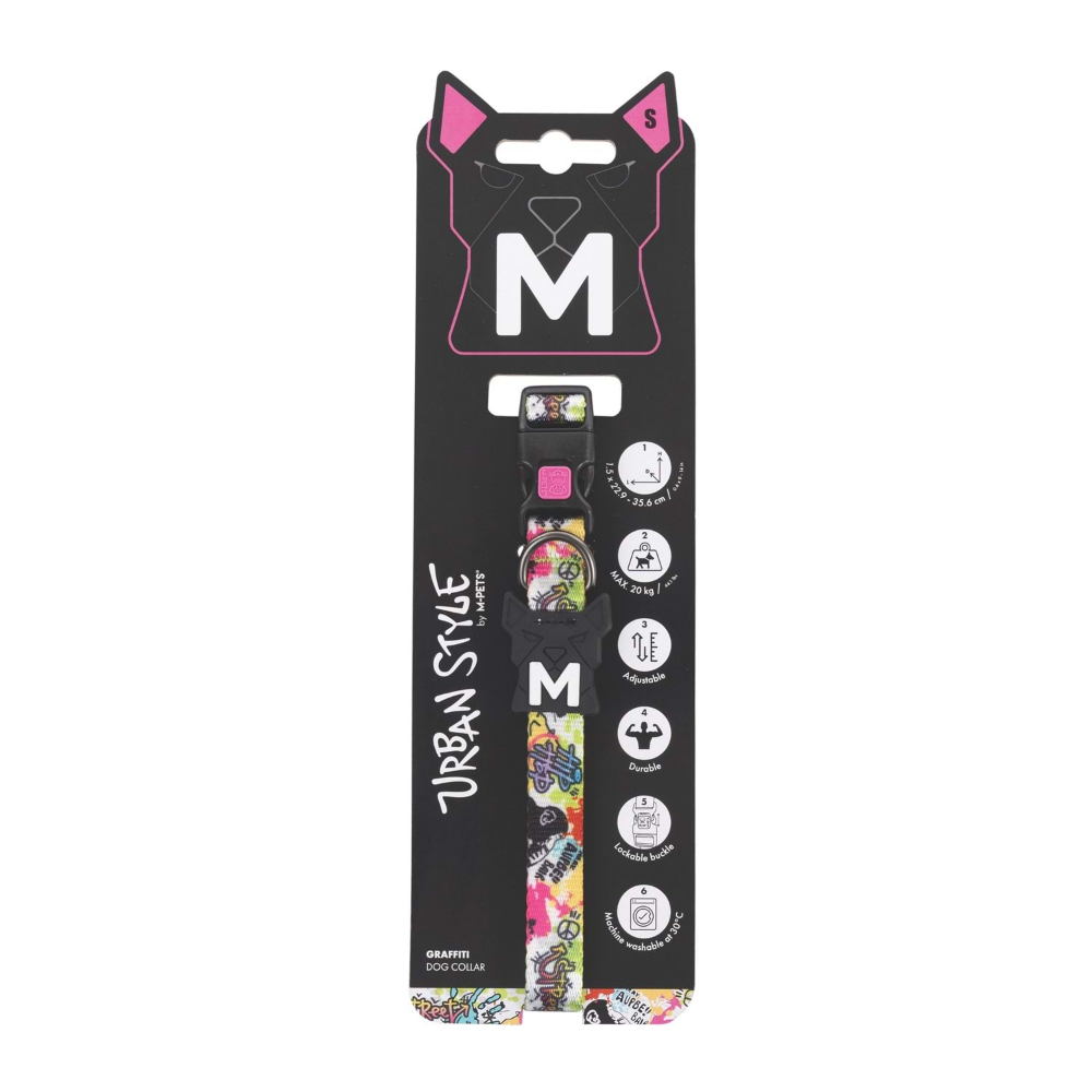 M-Pets Urban Style Graffiti Boyun Tasması (S)