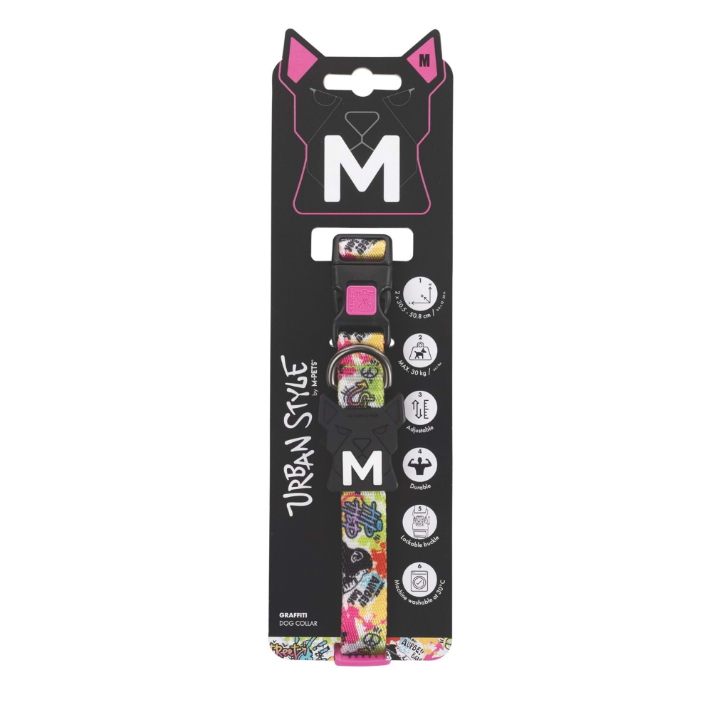 M-Pets Urban Style Graffiti Boyun Tasması (M)
