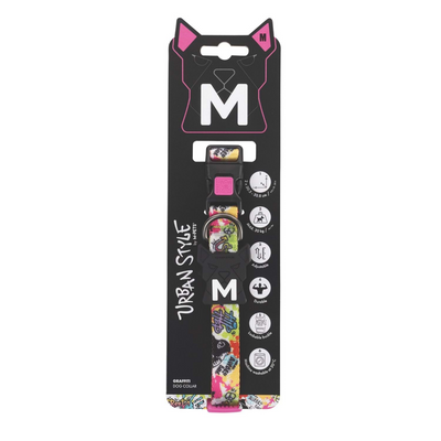 M-Pets Urban Style Graffiti Boyun Tasması (M)