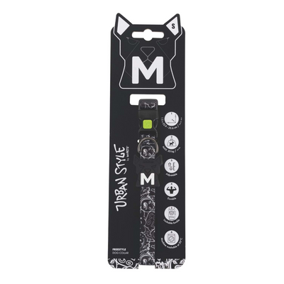M-Pets Urban Style Freestyle Black/White Boyun Tasması (S)