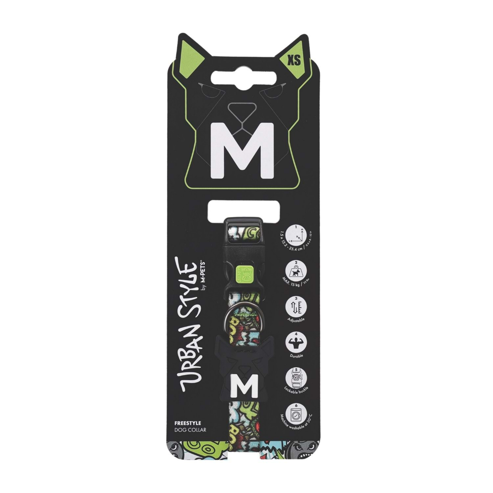 M-Pets Urban Style Freestyle Multicolor Boyun Tasması (XS)