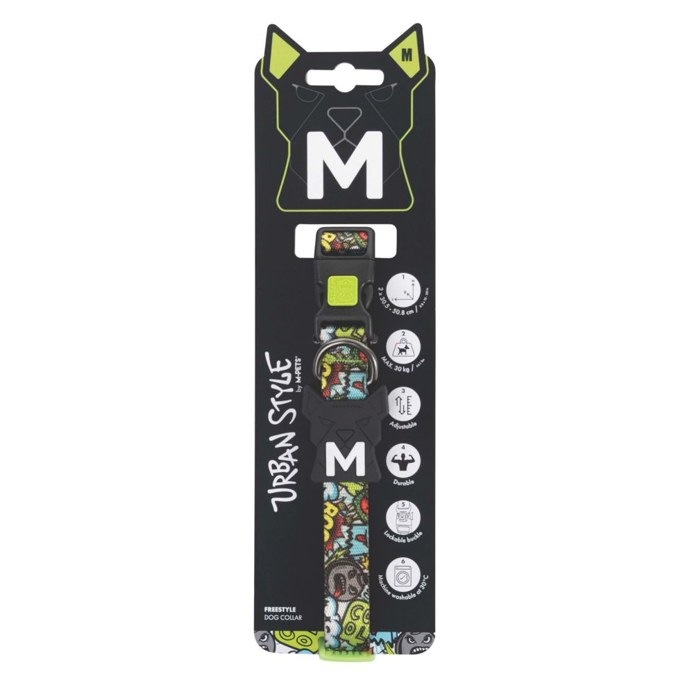 M-Pets Urban Style Freestyle Multicolor Boyun Tasması (M)