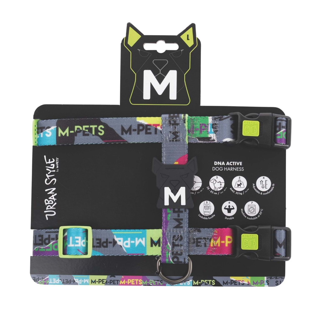 M-Pets Urban Style Dna Active Köpek Göğüs Tasması (L)
