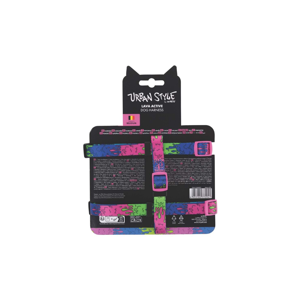 M-Pets Urban Style Lava Active Köpek Göğüs Tasması (S)