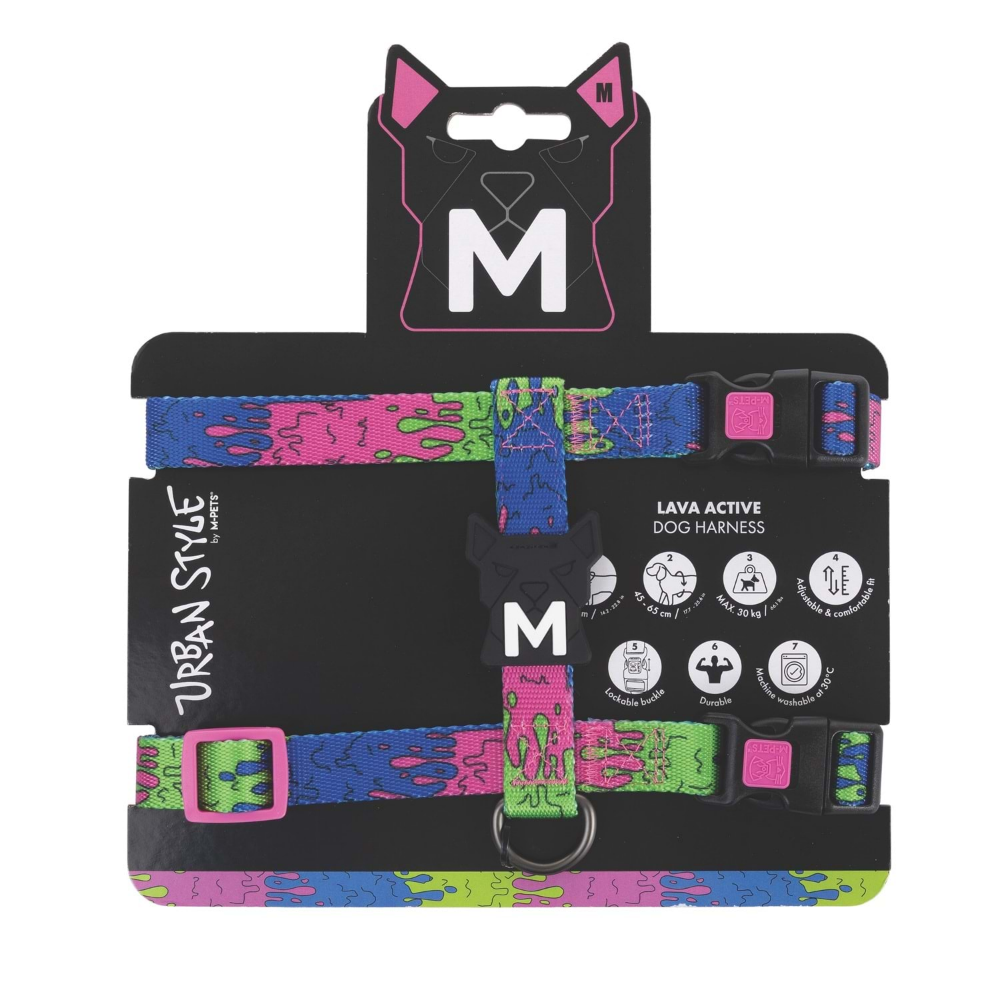 M-Pets Urban Style Lava Active Köpek Göğüs Tasması (M)