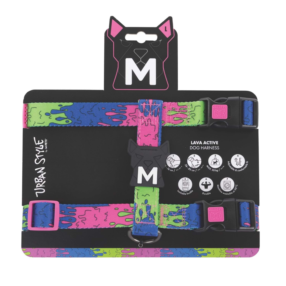 M-Pets Urban Style Lava Active Köpek Göğüs Tasması (L)
