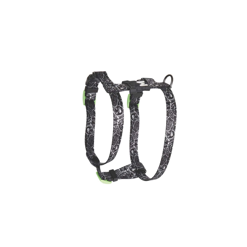 M-Pets Urban Style Black/White Active Köpek Göğüs Tasması (S)