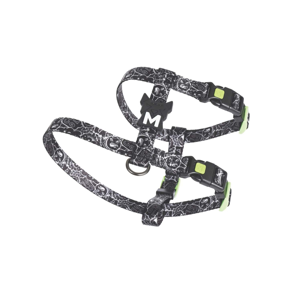 M-Pets Urban Style Black/White Active Köpek Göğüs Tasması (M)