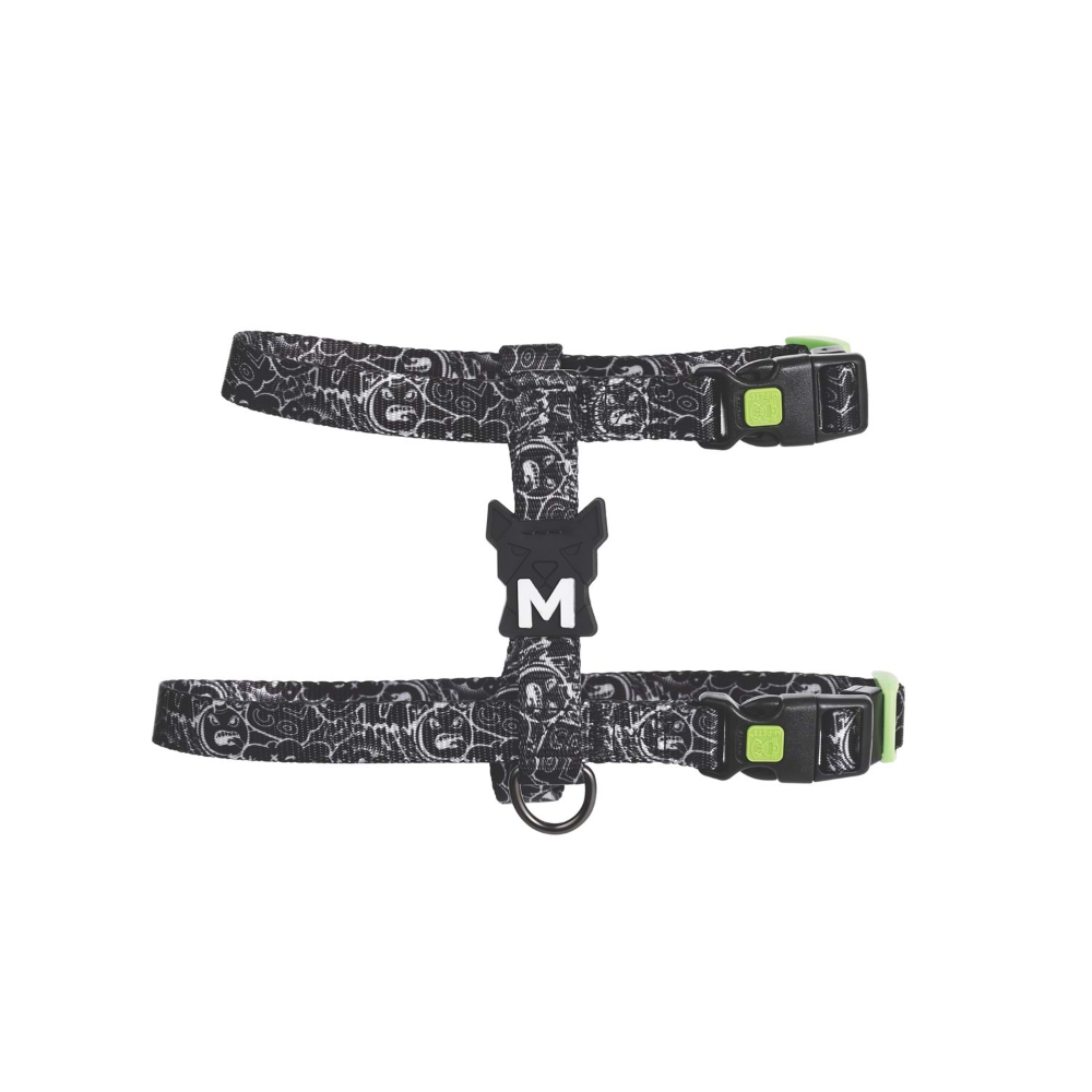 M-Pets Urban Style Black/White Active Köpek Göğüs Tasması (L)