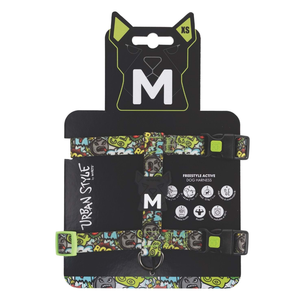 M-Pets Urban Style Multicolor Active Köpek Göğüs Tasması (XS)