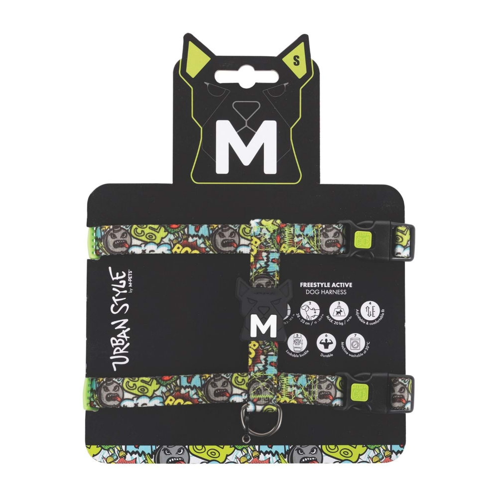 M-Pets Urban Style Multicolor Active Köpek Göğüs Tasması (S)