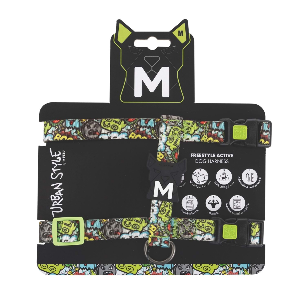 M-Pets Urban Style Multicolor Active Köpek Göğüs Tasması (M)