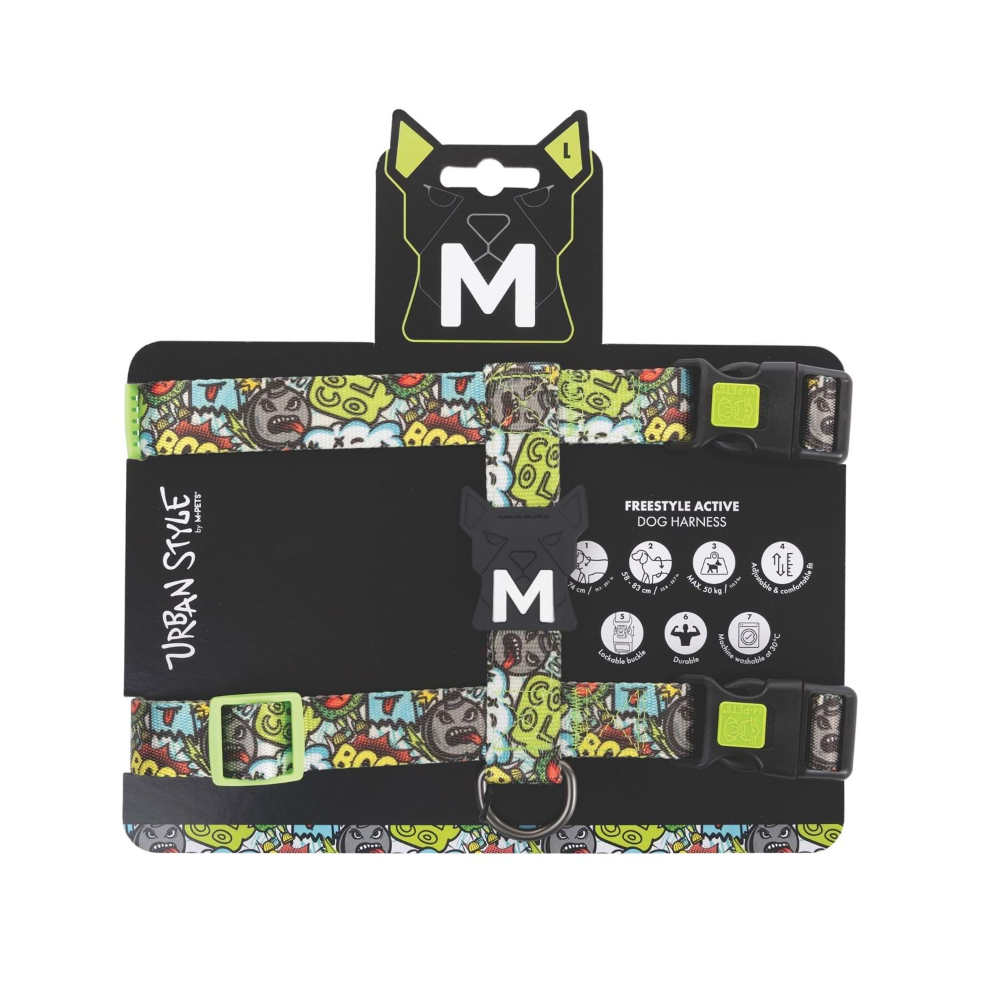 M-Pets Urban Style Multicolor Active Köpek Göğüs Tasması (L)