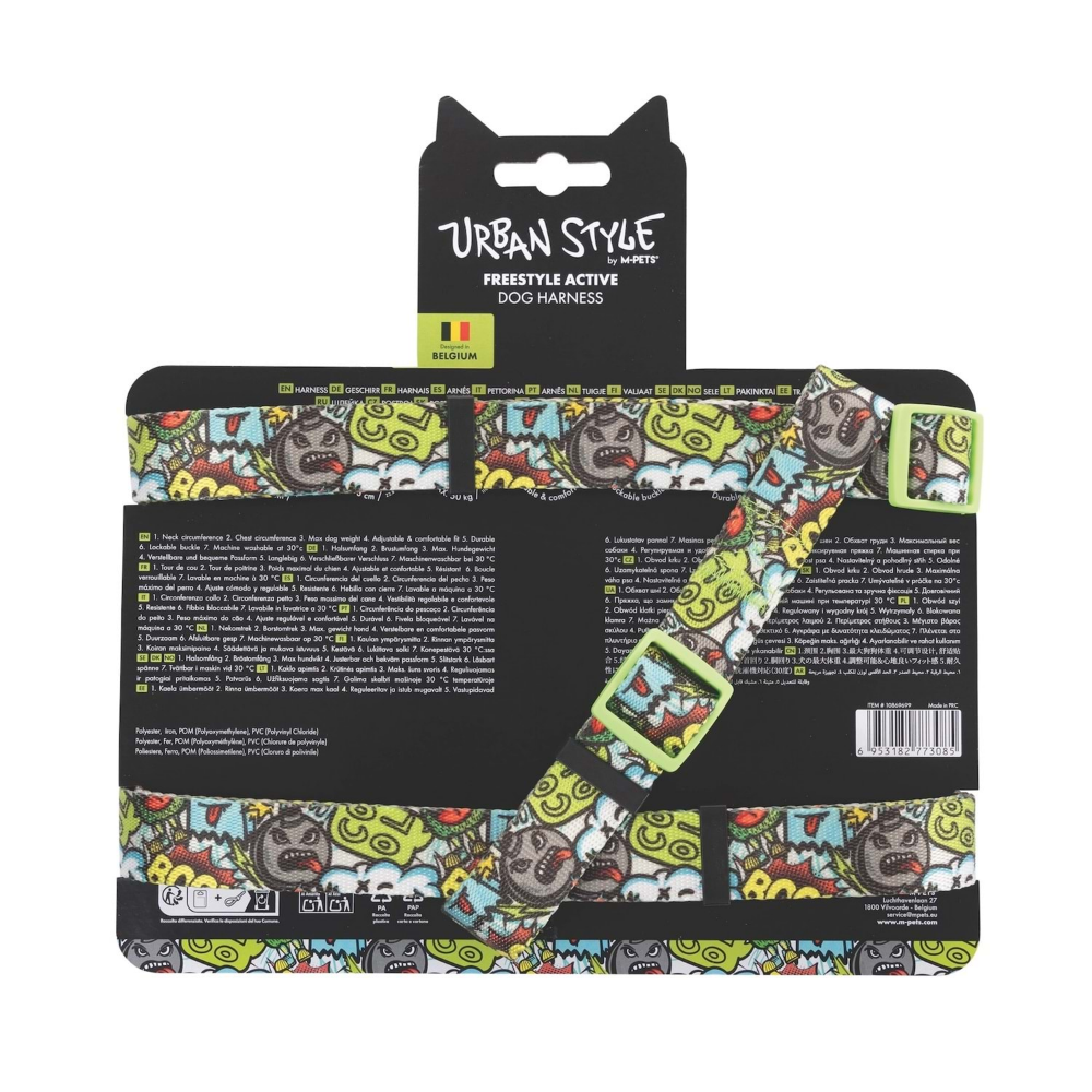 M-Pets Urban Style Multicolor Active Köpek Göğüs Tasması (L)