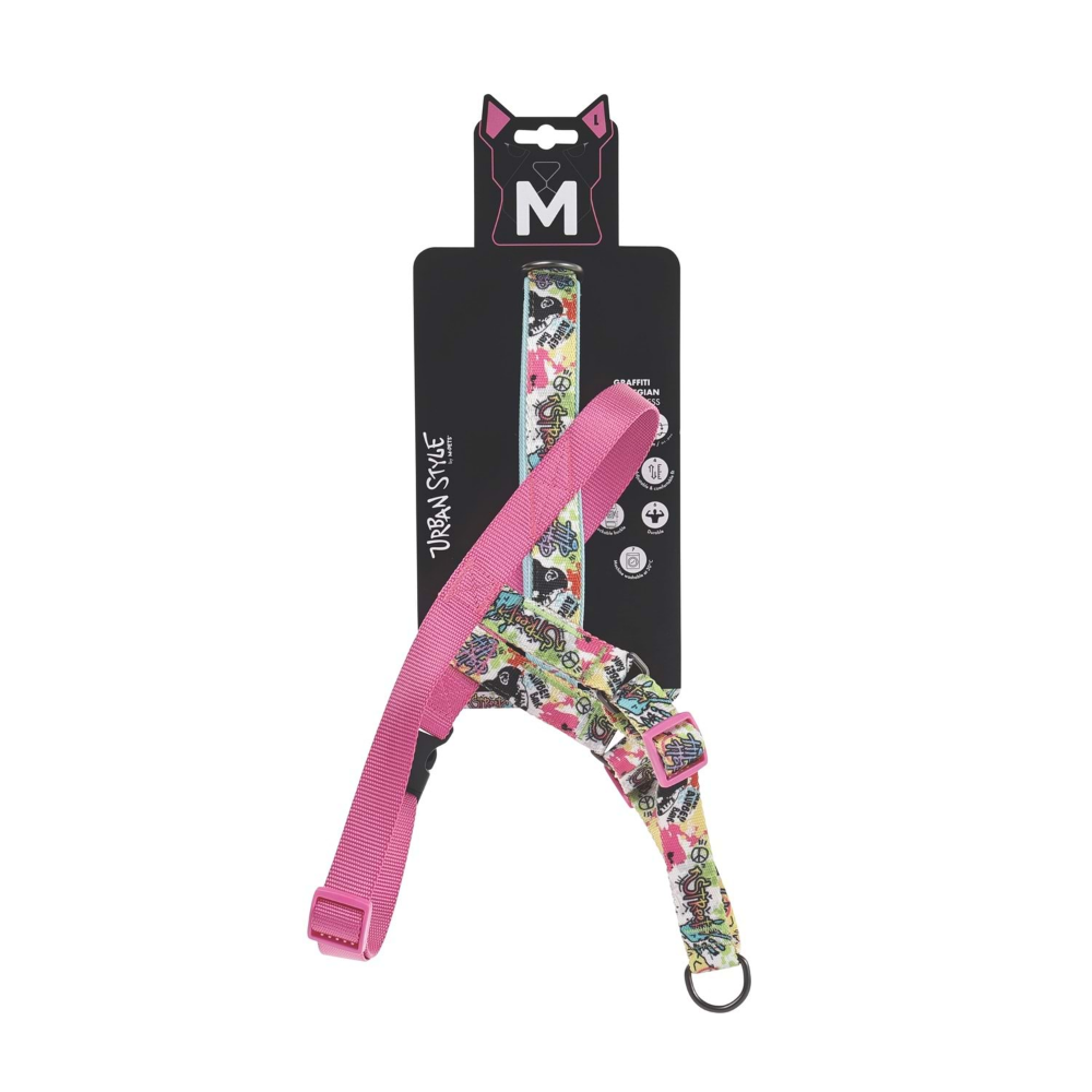 M-Pets Urban Style Graffiti Norwegian Köpek Göğüs Tasması (L)