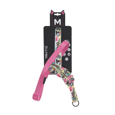M-Pets Urban Style Graffiti Norwegian Köpek Göğüs Tasması (L)