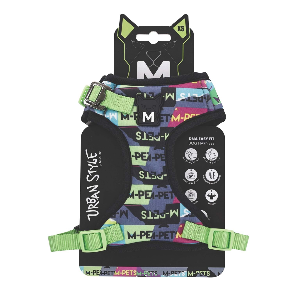 M-Pets Urban Style Dna Easy Fit Köpek Göğüs Tasması (XS)