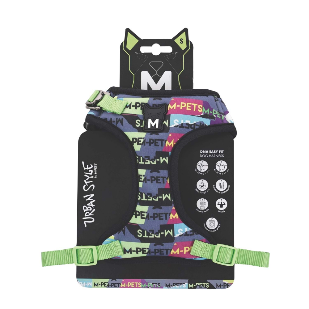 M-Pets Urban Style Dna Easy Fit Köpek Göğüs Tasması (S)