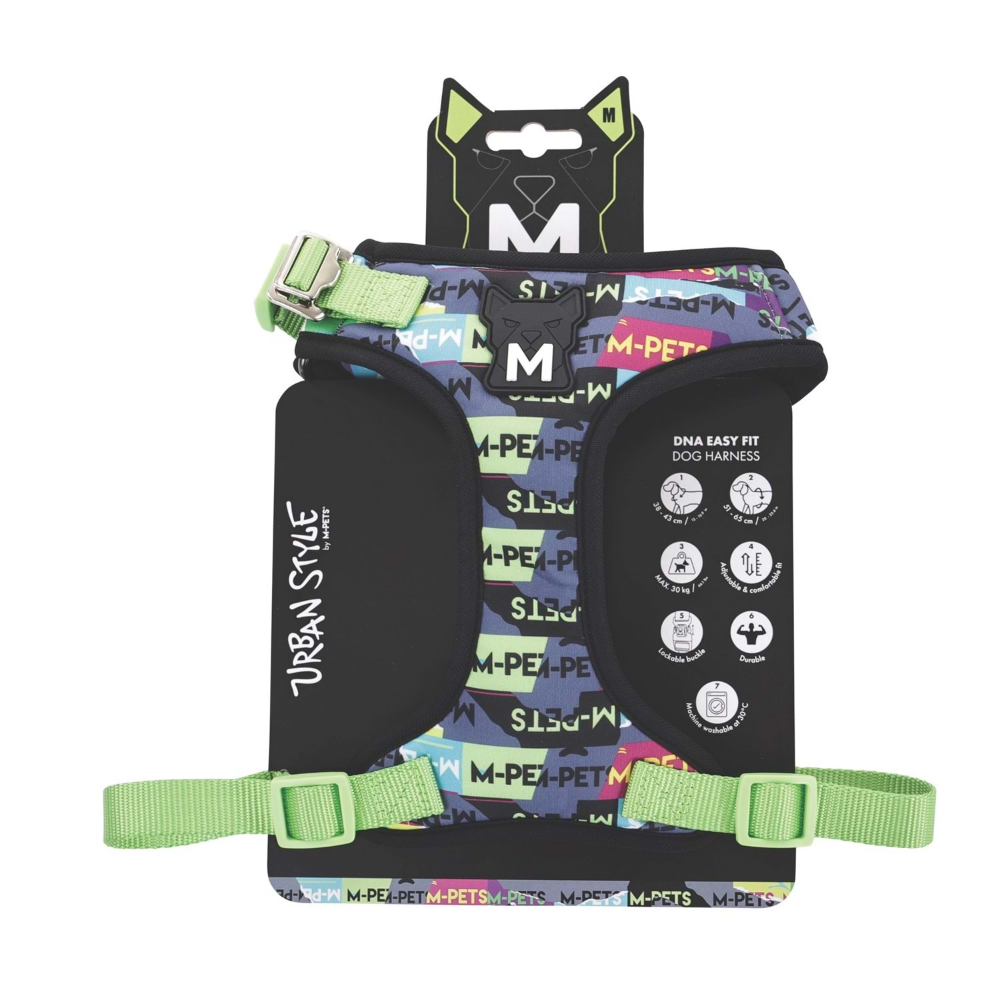 M-Pets Urban Style Dna Easy Fit Köpek Göğüs Tasması (M)