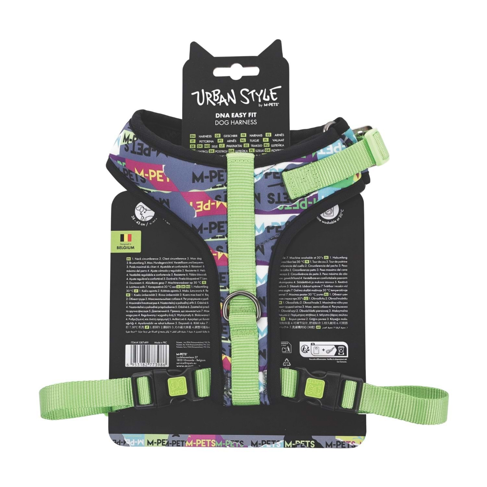 M-Pets Urban Style Dna Easy Fit Köpek Göğüs Tasması (M)