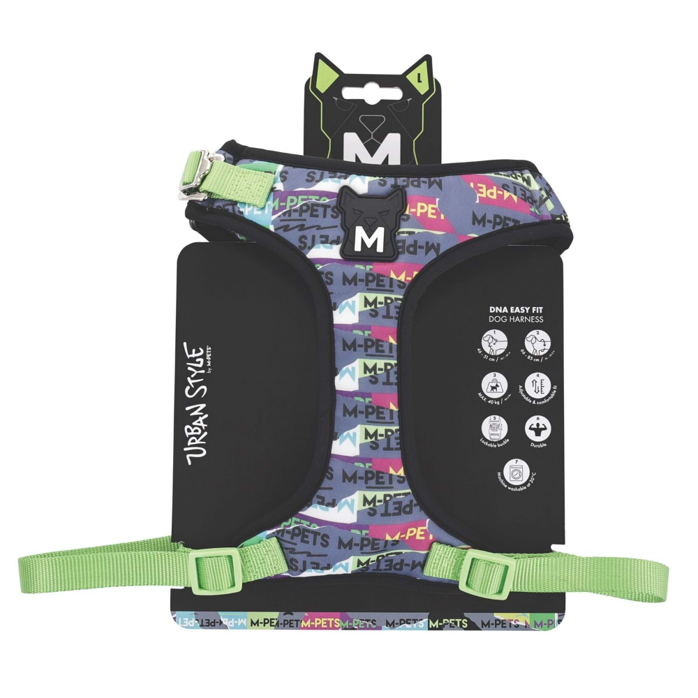 M-Pets Urban Style Dna Easy Fit Köpek Göğüs Tasması (L)