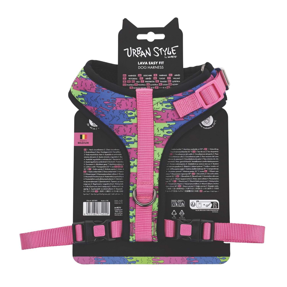 M-Pets Urban Style Lava Easy Fit Köpek Göğüs Tasması (M)