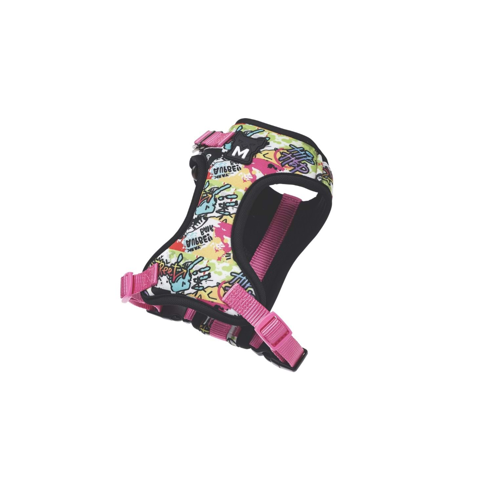 M-Pets Urban Style Graffiti Easy Fit Köpek Göğüs Tasması (S)