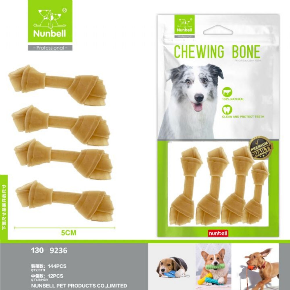 Nunbell Natural Düğüm Kemik 5Cm 4'Lü