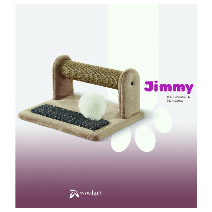 Woolart Jimmy Kedi Tırmalama Mobilyası Bej
