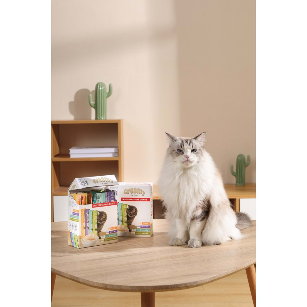 M-Pets Creamy 4 Lezzet Karışık Kedi Ödülü 48x15gr