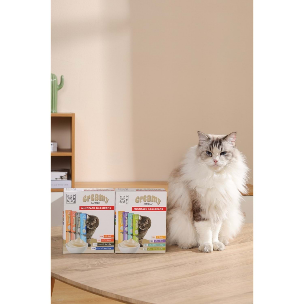 M-Pets Creamy 4 Lezzet Karışık Kedi Ödülü 48x15gr