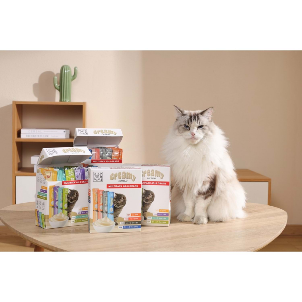 M-Pets Creamy 4 Lezzet Karışık Kedi Ödülü 48x15gr