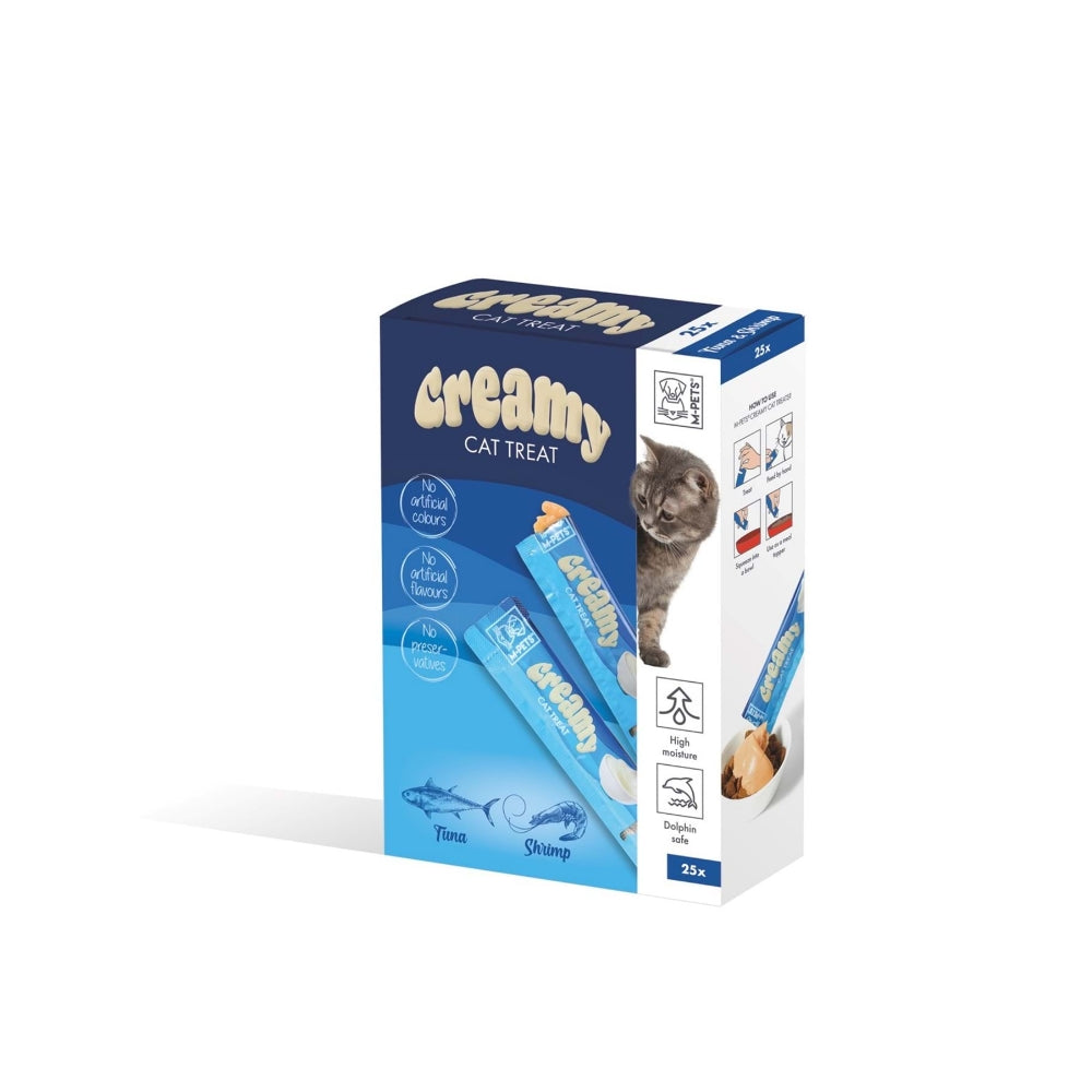 M-Pets Creamy Ton Balıklı Karidesli Kedi Ödülü 25x12gr
