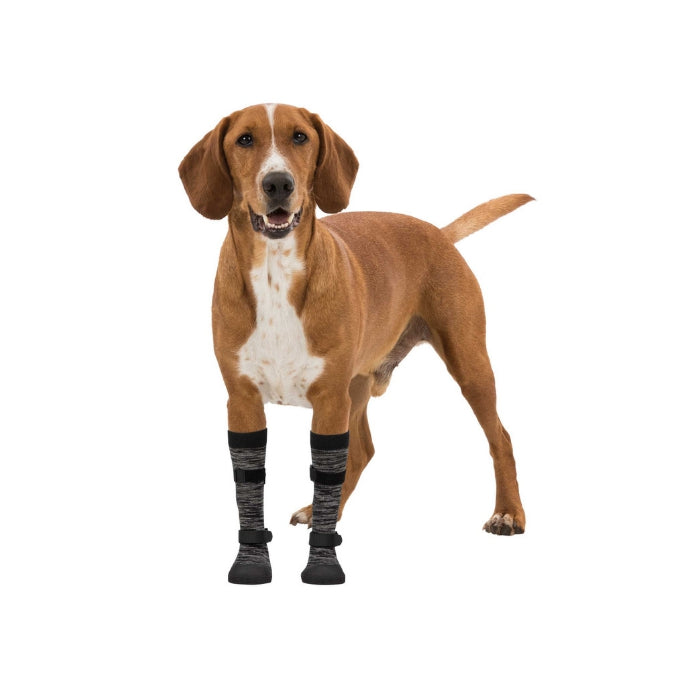 Trixie Yumuşak Köpek Çizmesi M-L 2 Adet Siyah Gri