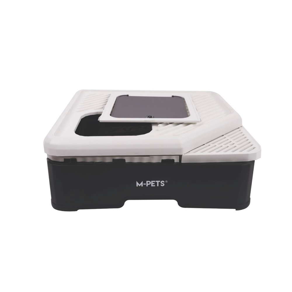 M-Pets Terra Forma Eco Desenli Kapalı Kedi Tuvaleti Black