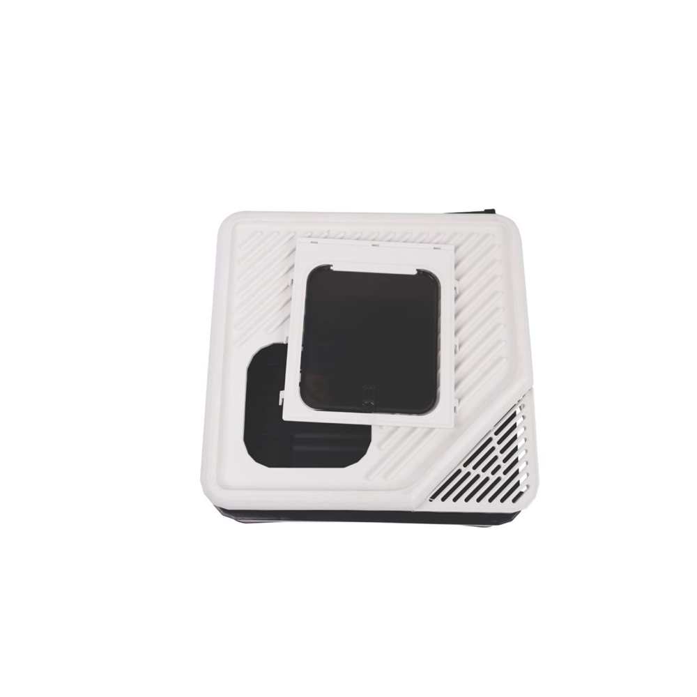 M-Pets Terra Forma Eco Desenli Kapalı Kedi Tuvaleti Black